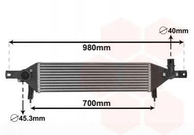 Теплообмінник 33004409 VAN WEZEL Van Wezel 33004409 Nissan Qashqai 14461BB50B, 14461BB50A