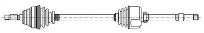 Піввісь лів.L=867mm 25/24 зуб.Berlingo,BX,Xsara,ZX,Peugeot Partner CIFAM 655-079 Citroen Xsara, Berlingo; Peugeot Partner 3273K7, 96171857, 96167304