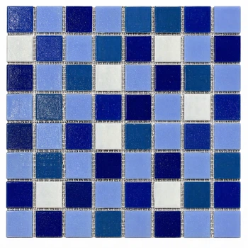 Мозаика стеклянная V-MOS A004 Ultra Blue Mozaico de Lux