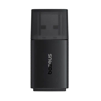 Внешний модем WiFi адаптер Baseus FastJoy Series 650Mbps |двухдиапазонный 2.4GHz / 5GHz, USB, сетевой, 650 Мбит/с, Windows, Linux, встроенная антенна, для компьютера, ноутбука| Черный