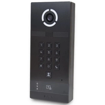Виклична IP-панель Bas-IP AV-09KFBI black зі зчитувачем UKEY та розпізнаванням облич