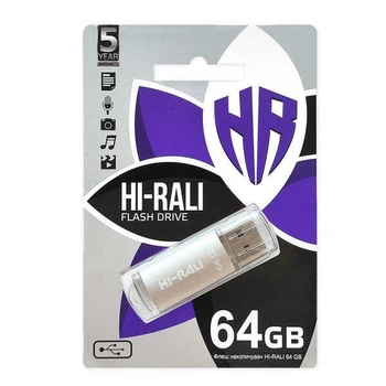 Флешка 64GB HI-RALI Rocket сірий