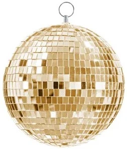 Dekoracja wisząca PartyDeco Kula lustrzana disco 20 cm Szampańskie złoto (KDS2-20) (5904555062528)