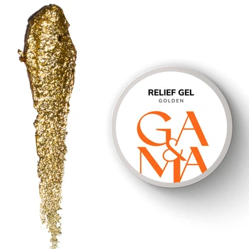 Гель-паста для нігтів GaMa Relief Gel Golden 5 г