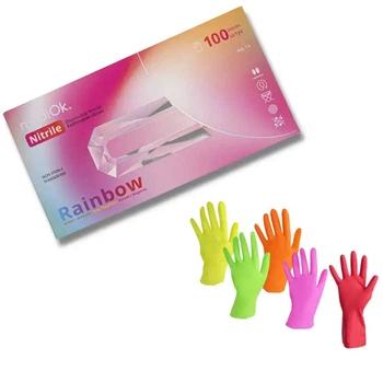 Рукавички нітрил неопудрені нестерильні MediOk Style Rainbow 100 шт S
