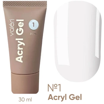 Акрил-гель для нігтів Valeri Acryl Gel №01 Білий 30 мл