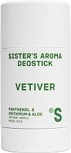 Твердый дезодорант Sister's Aroma Deostick Vetiver для успокоения кожи и защиты от запаха с ароматом ветивера 50 г