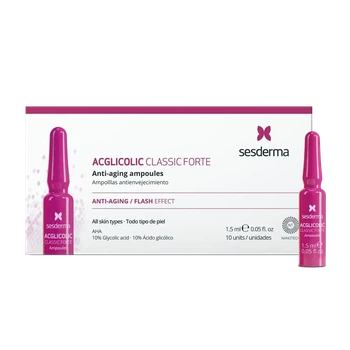 Ампулы с гликолевой кислотой сильного действия Sesderma Acglicolic Classic Ampoules Forte 10 х 1,5 мл