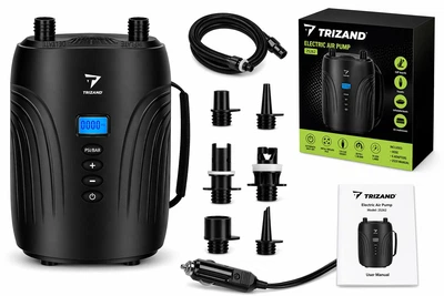 Електричний насос для SUP-дошок TRIZAND 25262, автомобільний, 12В, до 20 PSI, 6 насадок
