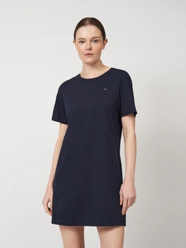 Плаття-футболка коротке літнє жіноче Tommy Hilfiger 11737 L Темно-синє (smt2000000045566)