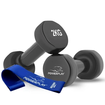 Гантели виниловые PowerPlay 4121 2 х 2 кг черные пара (PP_4121_2*2kg)
