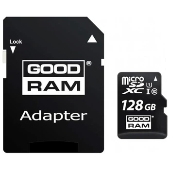 Карта памяти MicroSDXC 128GB UHS-I Class 10 Goodram + SD-adapter (M1AA-1280R12)