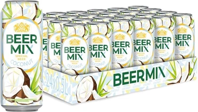Упаковка пива Beermix Кокос светлое фильтрованное 2.5% 0.5 л х 24 шт (4820193039863)