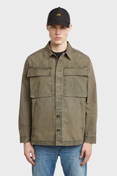 Чоловіча сіра демісезонна куртка Cargo Washed Overshirt G-Star L D26811,D388