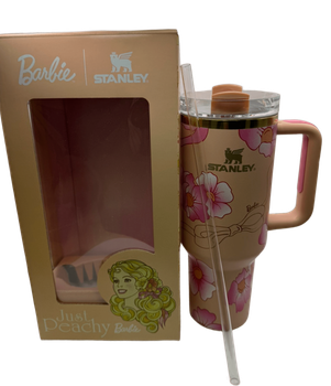 Термос термокружка Stanley Quencher H2.0 Tumbler из нержавеющей стали 1,18 л Peach Flower Barbie KT7001984