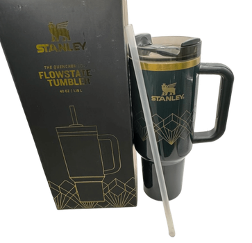 Термос термокружка Stanley Quencher H2.0 Tumbler из нержавеющей стали 1,18 л Navy Blue Gold KT7001973