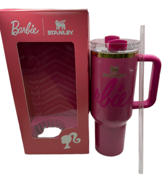 Термос термокружка Stanley Quencher H2.0 Tumbler из нержавеющей стали 1,18 л Barbie Hot Pink Gold KT7001982