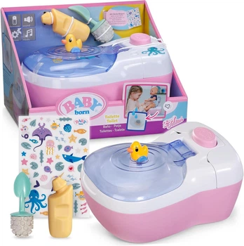 Игрушечный туалет для кукол BABY born - со звуком и аксессуарами, розовый, для кукол 36–43 см