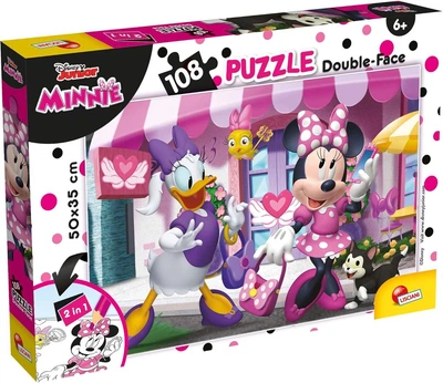 Disney Minnie Mouse 2-in-1 Maxi Floor Puzzle — Двохсторонній максі-пазл Мінні Маус 108 елементів (70×50 см)