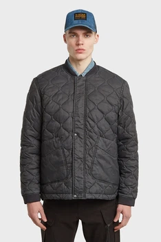 Чоловічий темно-сірий бомбер LW Quilted pdd jkt overdyed G-Star M D26878,E063