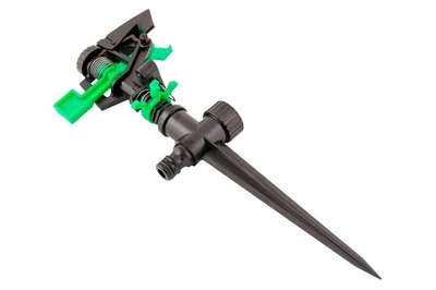 Дождеватель пульсирующий для полива Mastertool 1/2" x 20 м пластик костыль