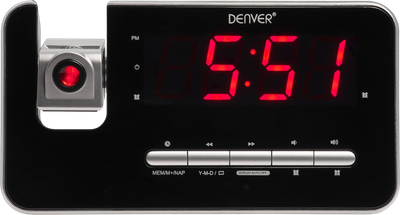 Radiobudzik biurkowy Denver CRP-618 z projektorem czasu (5706751023743)