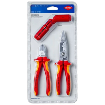 Набор инструментов KNIPEX 00 31 30 BK V01 3 предмета для электромонтажных работ Красный