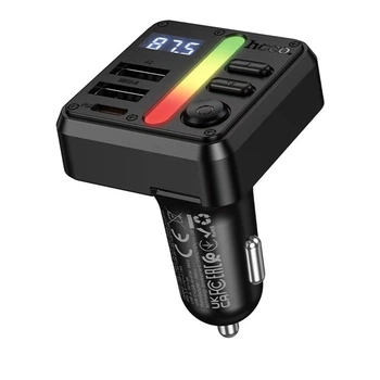 АЗП з FM-модулятором HOCO E89 Libre 45W(1A1C) BT FM transmitter Black (6942007673808)