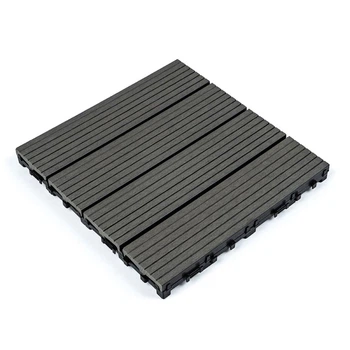 Модульное покрытие для пола Sticker Wall SW-00001713 ДПК 300х300х23 мм Уголь (TBiz17152)