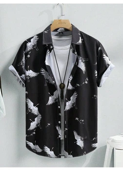 Рубашка SHEIN 3XL Черный sm2403135119454044