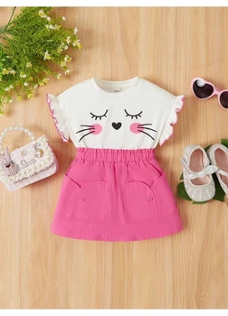 Костюм (топ, юбка) SHEIN 74/80 Белый sa2311230631071074