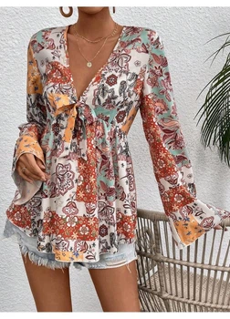 Блуза SHEIN M Светло-коричневый sz2311182477717287