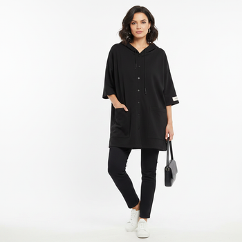 Кардиган жіночий трикотаж KAPTSOVA MKKS2000-1 - Oversize 42/52, Чорний