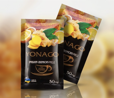 Концентрат напою Чай Імбир-Лимон-Мед Yonago 50 г 20шт (НФ-00015773)