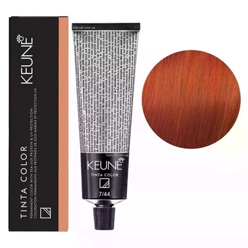 Стійка фарба для волосся Keune Tinta Color 7.44 Medium Intense Copper Blonde 60 мл