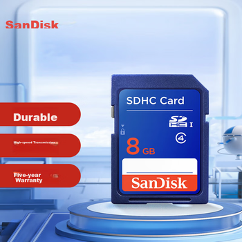 Карта памяти SanDisk SD 8 ГБ, класс 4 SDHC, карта для хранения данных в цифровую камеру, прочная и надежная.