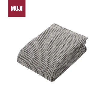 Бавовняний рушник для ванни MUJI з сотами, тонкий, м'який, дуже великий, швидковисихаючий, абсорбуючий, світло-сірий, 70×140 см