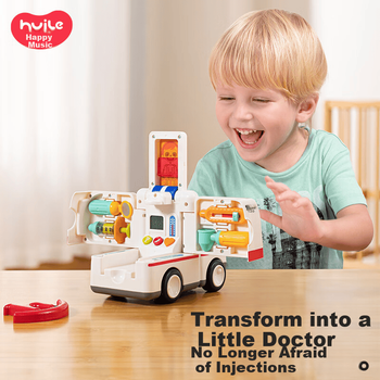 Іграшки HUILE TOYS розвивальні «швидка допомога»/будівельна машина, для немовлят/малюків, подарункові