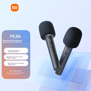 Микрофон караоке Mijia беспроводной, 2 шт, для Xiaomi TV, 36 звуковых эффектов