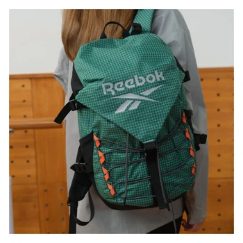 Легкий многофункциональный спортивный рюкзак Reebok, водостойкий и износостойкий, для походов, на два плеча, темно-зеленый.