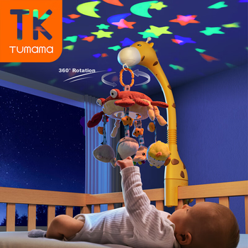 Tumama Kids Baby Toys, дзвіночок для ліжка для дітей 0-1 рік, брязкальце для новонароджених, обертовий підвісний ліжечко-автомобіль, подарунок у повний місяць для немовлят