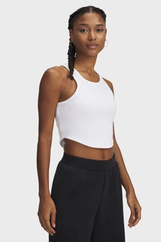 Жіночий білий топ UA Rival Rib Tank Under Armour M 1389798-100