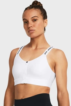 Жіночий білий топ UA Infinity High Zip 2.0 Bra Under Armour XL A-C 1384118-100