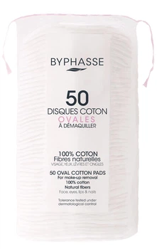 Диски для зняття макіяжу овальні Byphasse Oval Cotton Pads 50 шт