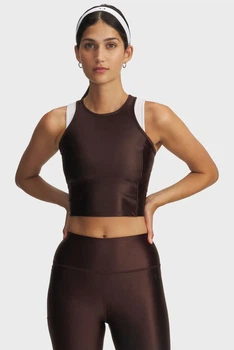 Жіночий коричневий топ UA Motion Shine Tank Under Armour XL 6007096-246