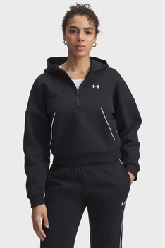 Жіноче чорне худі Rival Flc Piped HZ Hoodie Under Armour M 6003707-005