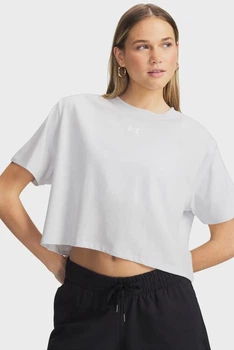 Жіноча світло-сіра футболка UA Rival Boxy Tee Solid Under Armour M 6011064-023