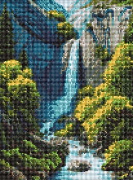 Алмазная мозаика Водопад в горах ©art_selena_ua 30x40 AMO20230 Идейка