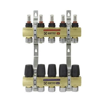 Колектор з витратомірами Raftec 1"Х5 (латунь)