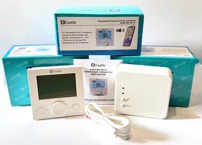 Терморегулятор для котлів Castle AC8078G Wi-Fi + радіомодуль